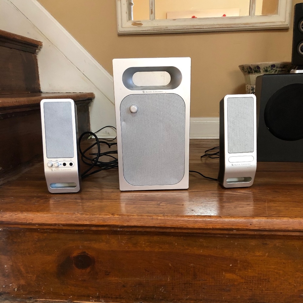 Silver speakers